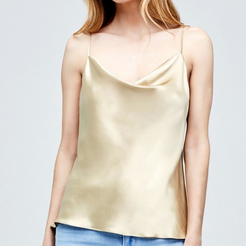 L'AGENCE Kay Cowl Camisole in Pebble
